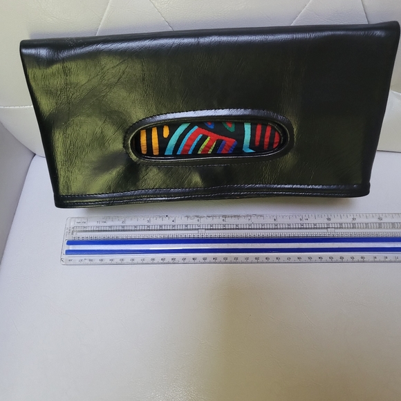 Vintage Kuna Mola Embroidered Clutch Handbag - Picture 7 of 8